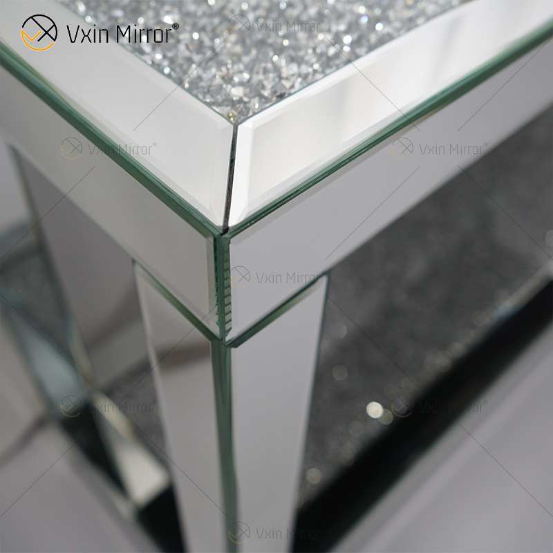Móveis Espelhados Vxin WXF-117-2 Mesa Console Moderna Elegante Diamante Cru