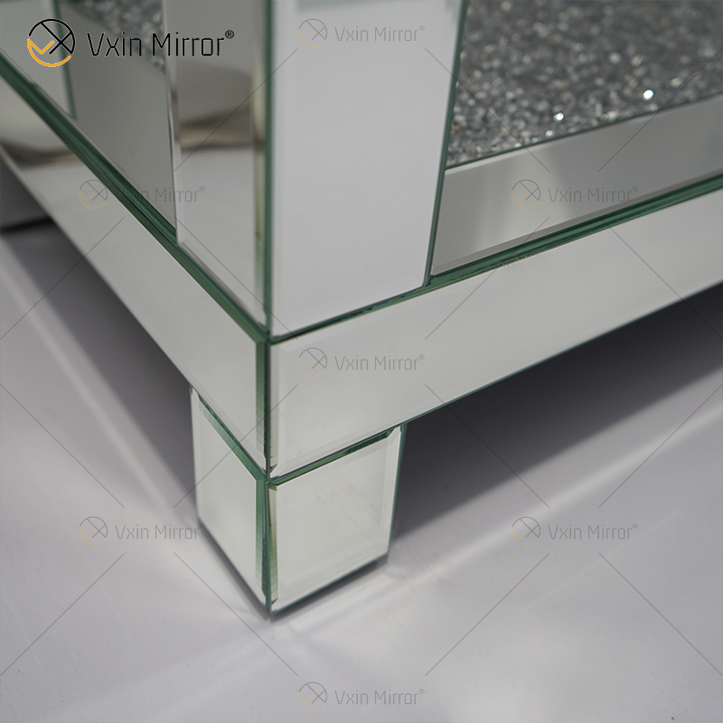 Móveis Espelhados Vxin WXF-117-2 Mesa Console Moderna Elegante Diamante Cru