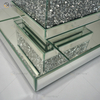 Mesa Lateral Vxin Elegant WXF-135 Decoração de Casa Diamante Triturado Espelho Prata Móveis Mesa Lateral