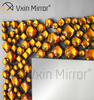 Espelho de parede marrom barato WXM-1051 de alta qualidade para decoração de parede de cristal