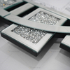 Atacado WXMC-082 Relógio Espelhado Esmagado Diamante Prata Decoração de Parede Elegante Luxo Relógio Espelho Redondo