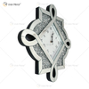 Pacote de teste Novo design WXC-083 Moderno Prata Esmagado Diamante 3D Relógio Espelhado de Parede
