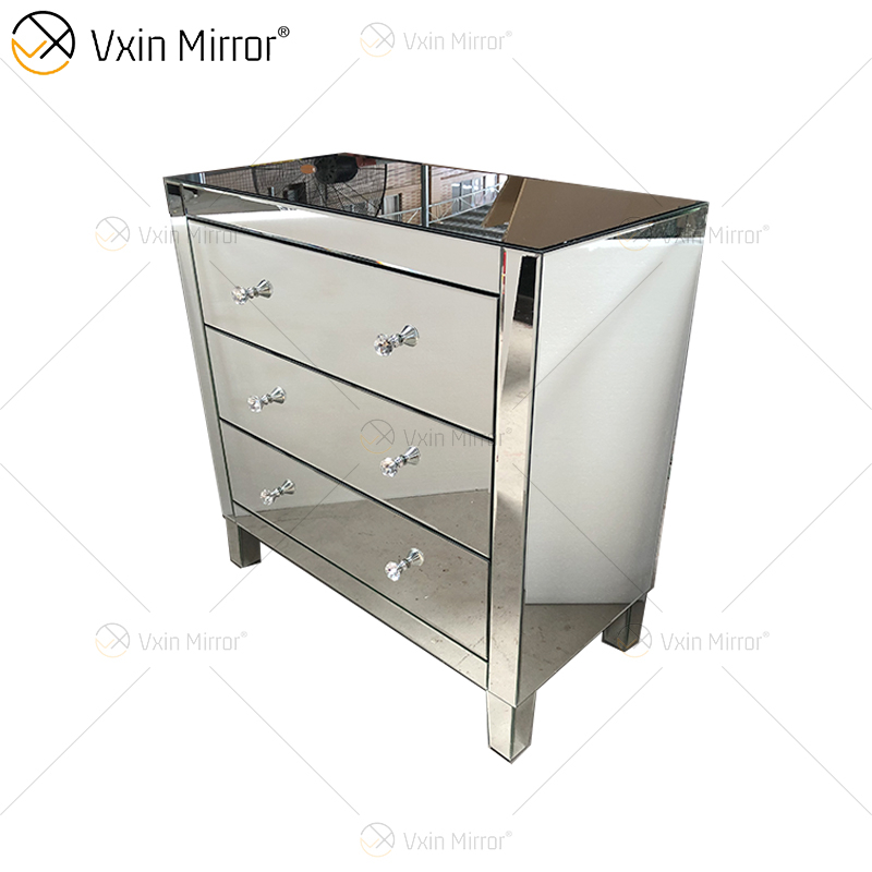 Armário de armário espelhado estilo clássico WXF-844 prata moderno muti tamanho personalizado