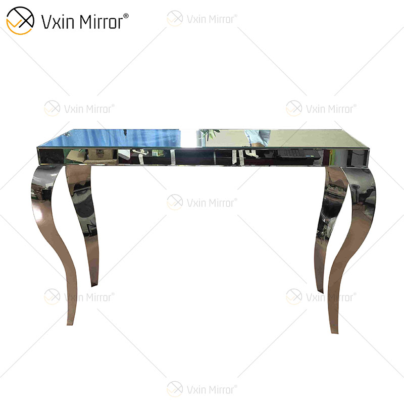 Mesa de centro com móveis para sala de estar moderna com brilho espelhado