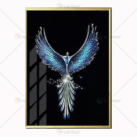 Cristal Porcelana Pintura de Liga de Alumínio Luz Moldura Luxo Moderna Minimalista Luz Luxo Pintura Decorativa Pendurada