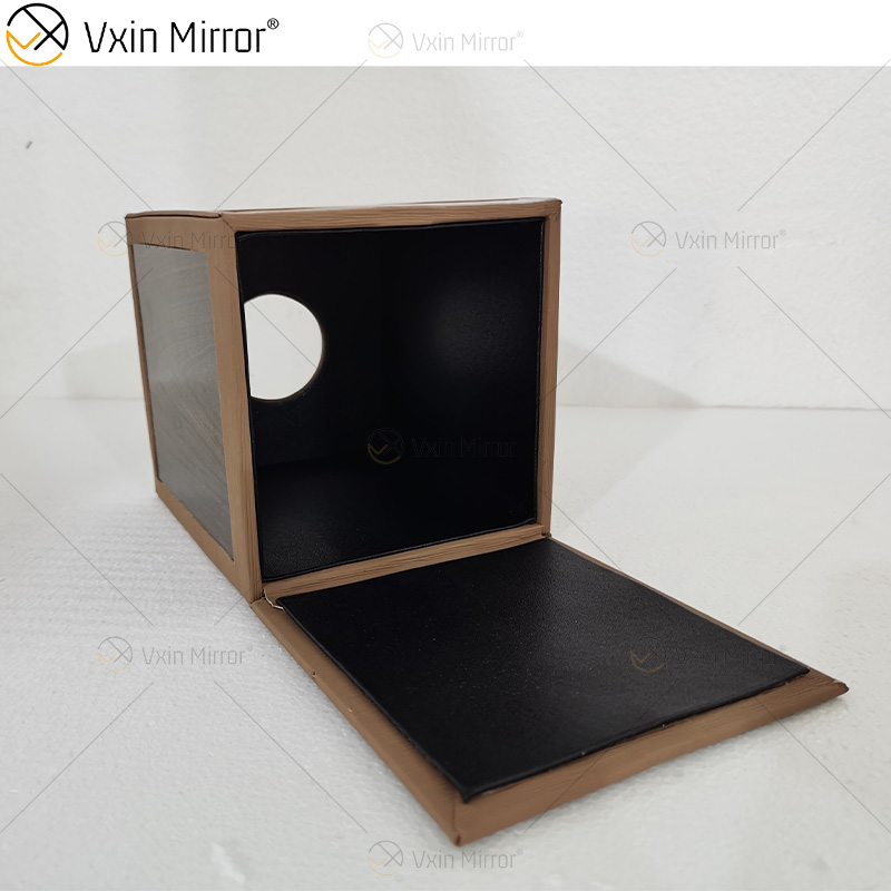 Vxin Espelho WXB-003 Caixa de lenços de couro de luxo marrom madeira para decoração de casa
