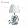 Candeeiro de mesa espelhado de cristal prateado estilo country moderno WXTL-093 para quarto de cabeceira luminária espelho