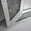 Espelho de parede retangular com design quente Vxin WXM-1761 decoração de parede diamante esmagado prata