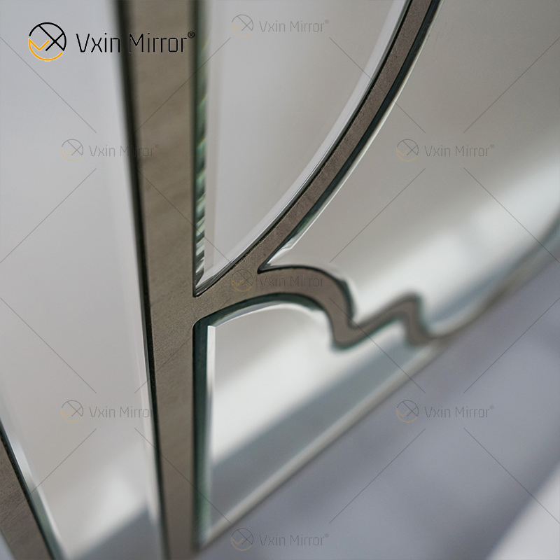 Vxin Espelho Móveis Antigos WXWF-1084 Grace Ouro Prata Luxo Espelhado Cama King