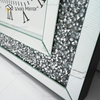Relógio espelhado WXMC-011 Relógio decorativo de prata com diamante esmagado
