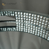 Decoração elegante com miçangas WXMT-017 moderna cristal prata espelhada bandeja redonda