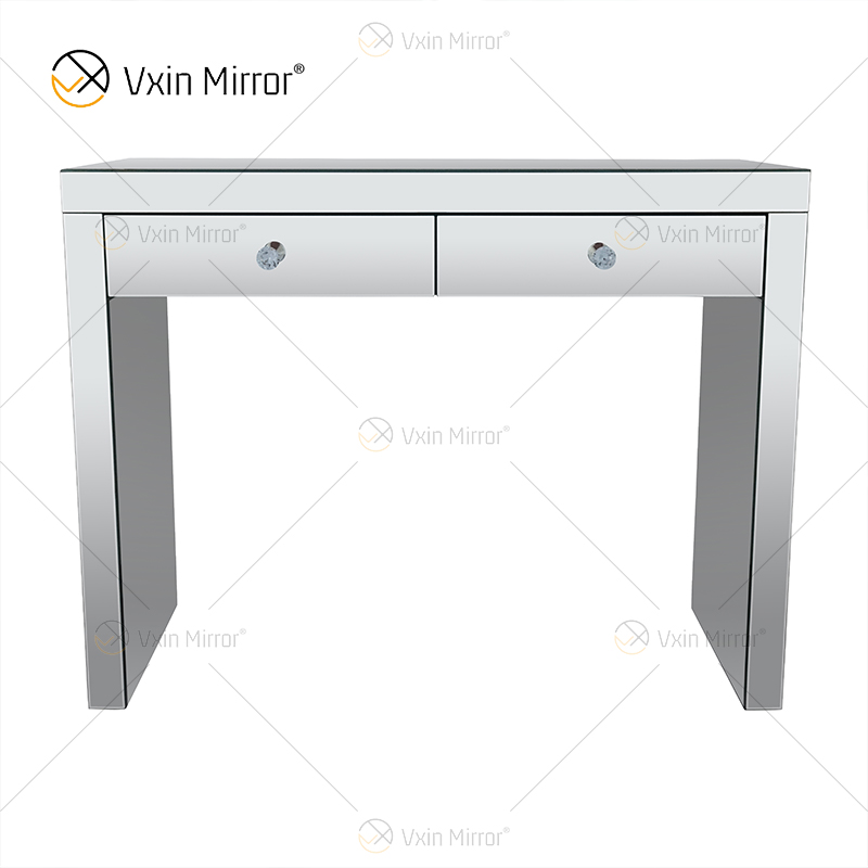 Baú de canto espelhado Art Déco WXF-022 com 2 gavetas