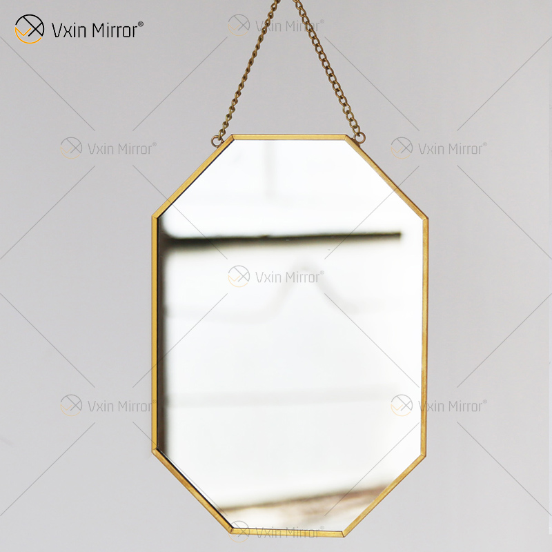 Golden Vxin Decoração de Parede Exclusivo Moldura de Metal Dourada Espelhos Decorativos Luxo Simples e Elegante Espelho de Parede