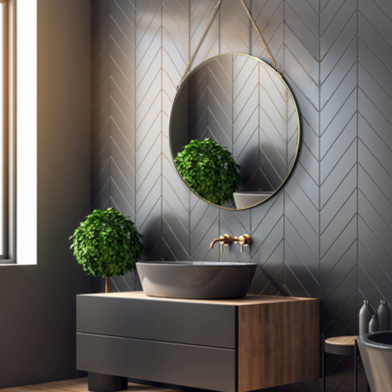 Golden Vxin WXM-0307 Decoração de Parede Exclusivo Moldura de Metal Dourada Espelhos Decorativos Espelho de Parede Luxo