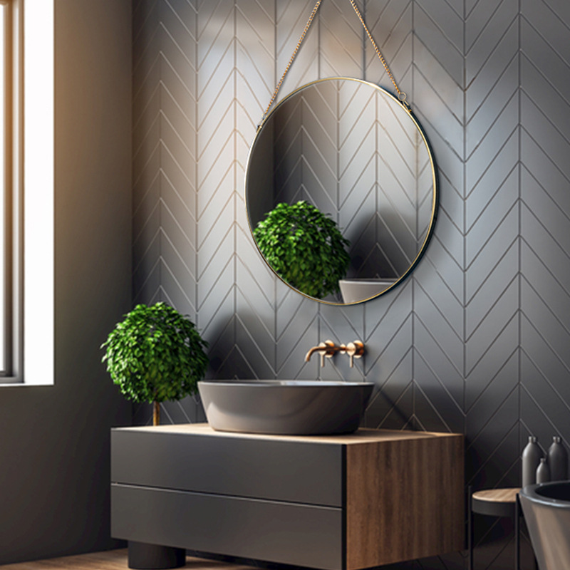 Golden Vxin WXM-0307 Decoração de Parede Exclusivo Moldura de Metal Dourada Espelhos Decorativos Espelho de Parede Luxo