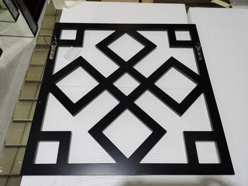 Espelho decorativo de parede espelhado quadrado com borda chanfrada espelhos modernos e elegantes montados na parede WXM-1580