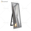Venda imperdível WXFL-2588 moderno cristal octógono espelho de corpo inteiro prata espelho de chão