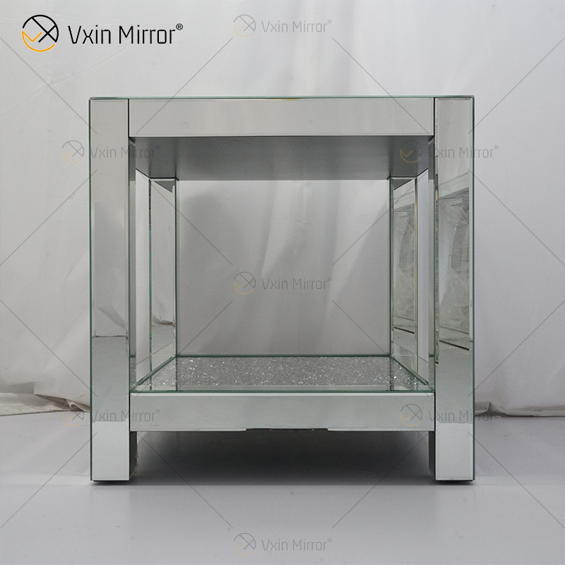 Móveis Espelhados Vxin WXF-117-4 Moderno Elegante Diamante Triturado Mesa Final