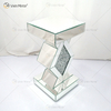 Barato Novo Design Vxin WXF-115-1 Decoração de Casa Mesa Lateral de Diamante Triturado Espelho Prata Móveis Mesa Lateral