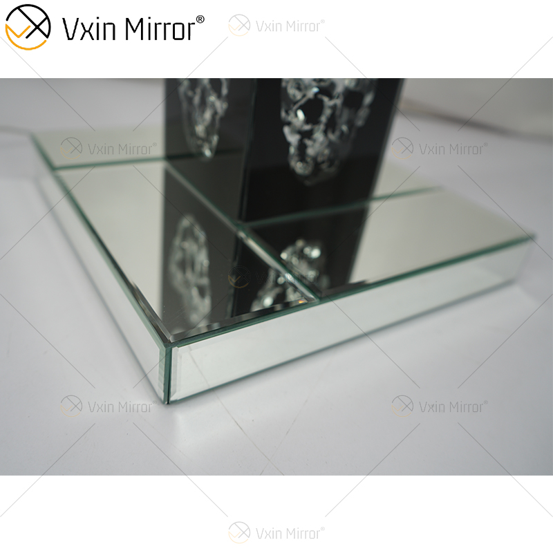 Lâmpada de chão de cristal prateado estilo gótico WXFL-027 com abajur para lâmpada de espelho de hotel