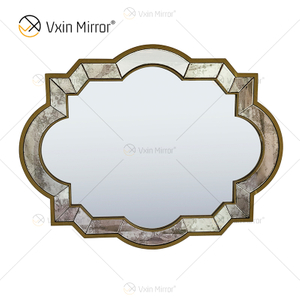Golden Vxin WXM-1139 Decoração de Parede Exclusivo Marrom Luxo Espelho de Parede