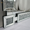 Retângulo Novo Design Vxin WXM-1149 Decoração de Parede Prata Diamante Pendurado Espelho de Parede Espelho de Parede