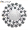 Decoração de parede Prata WXM-1014 Espelho de parede de vidro com diamante esmagado