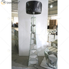 Moldura Preta WXFL-056 Sala de Estar Elegante Prata Moderno Cristal 3D Espelhado Lâmpada Espelho Lâmpada Espelho