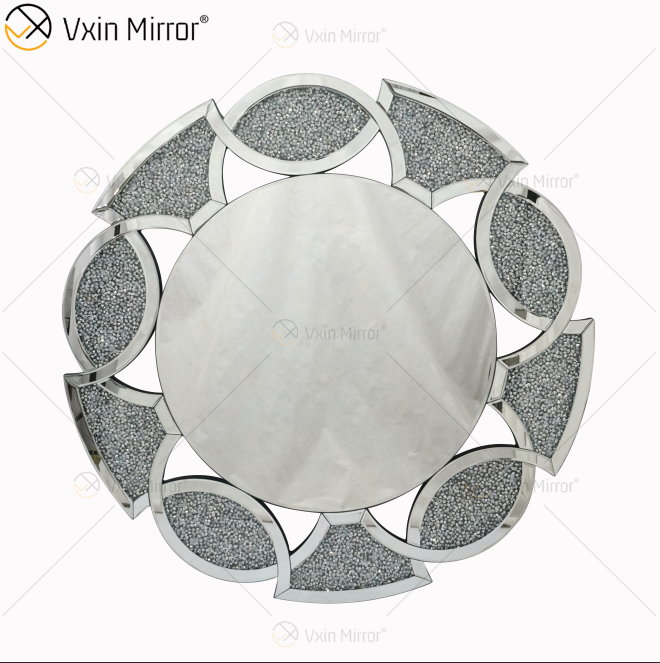 Adesivo de parede de ouro com suprimentos de fábrica para decoração de casa redondo 3 cores diamante esmagamento