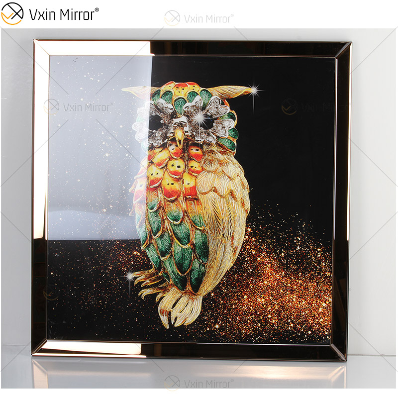 Omal Art Vxin WXMA-55 Decoração de Casa Moldura MDF Espelhada Arte de Parede Cristal Pintura de Porcelana Espelho Arte de Parede