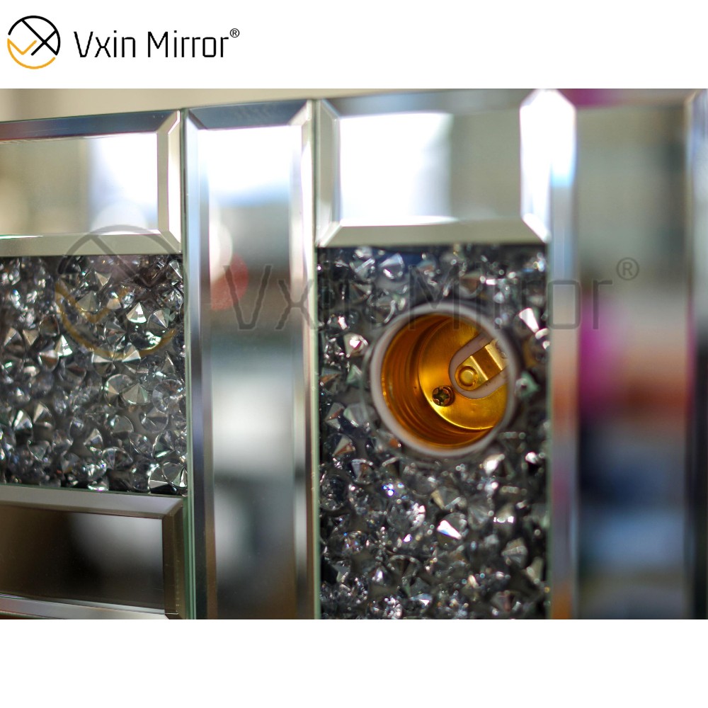 Estilos de penteadeira venezianos VXin WXDL-103 Sparkle Hollywood Espelho Conjunto de penteadeira com lâmpadas de 3 cores