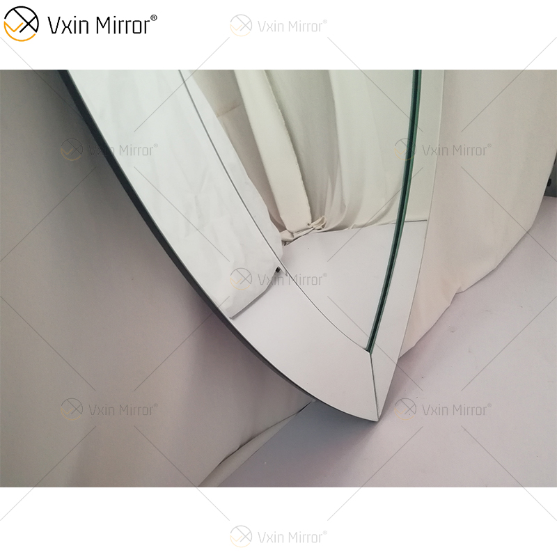 Espelhos suspensos de parede 3D em forma de coração sem moldura moderno design de borda chanfrada espelho banheiro quarto espelho de maquiagem WXM-2090