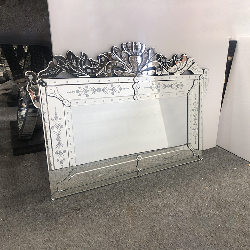 Atacado WXVM-047 Moderno Design Veneziano Espelhos de Parede Retângulo Prata Espelho de Parede