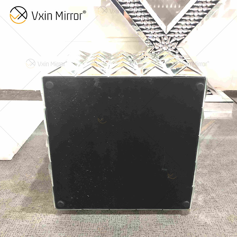 Decoração para casa Espelho Prata Safás Mesa de Canto Móveis Espelhados Mesa de Cabeceira WXWF-992