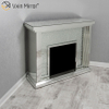 Moderno WXWF-1096 Sparkle Electric LED espelhado Lareira Espelho Cristal Esmagado