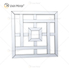 Espelho decorativo de parede espelhado quadrado com borda chanfrada espelhos modernos e elegantes montados na parede WXM-1096