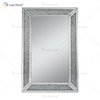 Espelho de parede retangular com design quente Vxin WXM-1761 decoração de parede diamante esmagado prata