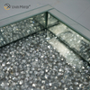 Fornecimento de fábrica WXMT-016 decoração moderna prata esmagado diamante bandeja retangular espelhada