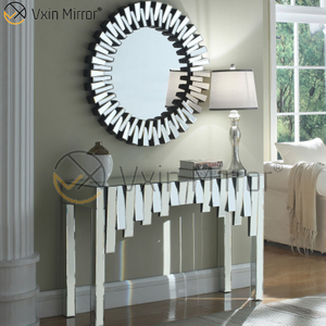 Fábrica Chinesa Vxin Prata Decoração de Casa Console Mesa de Corredor Um Conjunto Espelho Conjuntos de Móveis de Sala de Estar