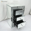 Mesa de cabeceira de acrílico Vxin WXWF-716 moderna 3 gavetas espelhada