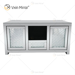 Venda imperdível 2019 móveis prata diamante cristal suportes de armário de TV 1 sorteio 2 portas