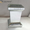 Espelho Vxin WXF-725 Moderno Retângulo Diamante Espelhado Mesa Lateral Espelho 3D Mesa Lateral para Sala de Estar