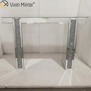 Secretária Espelhada Maquiagem Toucador Espelhado Toucador Móveis Console de Vidro Mesa de Estudo Quarto Escritório Home Office WXWF-731
