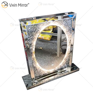 Espelho Vxin de Alta Qualidade Produto Profissional WXM-2596 3 Cores Luz LED Diamante Simples Elegante Maquiagem Espelho Tela de Toque