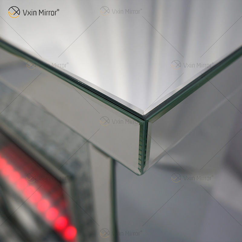 Venda imperdível WXWF-1097 Sparkle Electric LED Cristal Esmagado com Inserção de Cristal Espelho Lareira