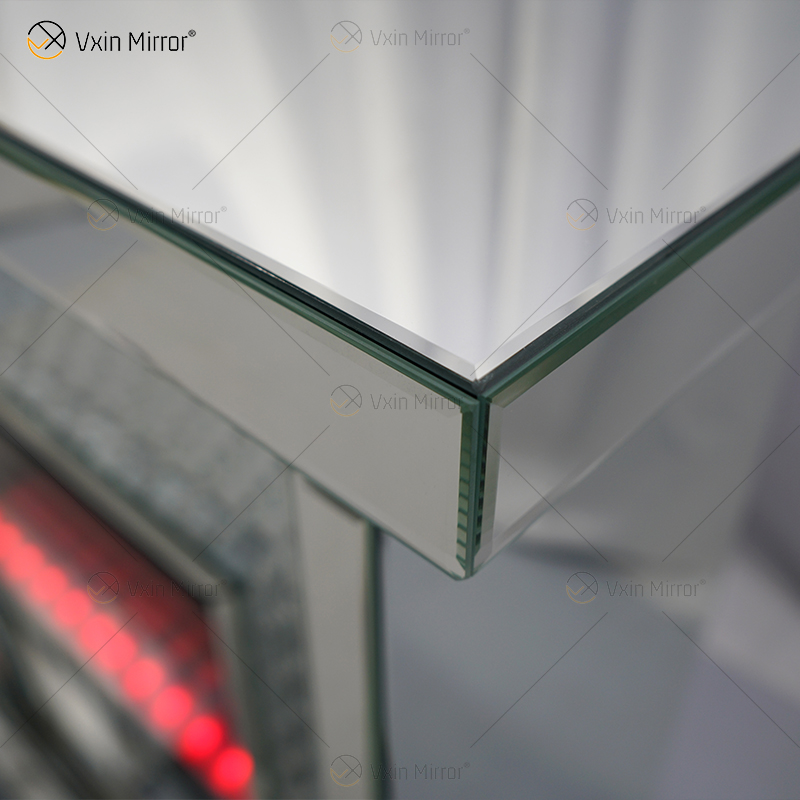 Venda imperdível WXWF-1097 Sparkle Electric LED Cristal Esmagado com Inserção de Cristal Espelho Lareira