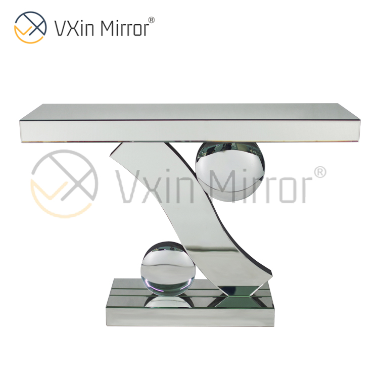 Espelho Vxin Personalizado de Alta Qualidade Móveis de Cristal Moderno Mesa Consola Prata com Espelho de Parede