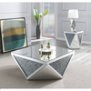 Fornecimento de fábrica WXWF-711 mesa lateral de diamante triturado mesa de centro moderna