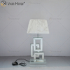 Fornecimento de fábrica WXTL-001 moderno espelho de mesa 3D prata com abajur para quarto