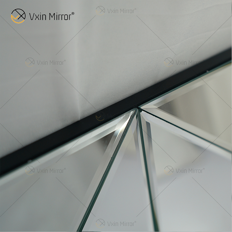 Parede Decora Prata 3D Elegante Quadrado Prata Pendurado Espelho Arte de Parede Decoração de Casa para Móveis de Sala de Estar WXM-1151